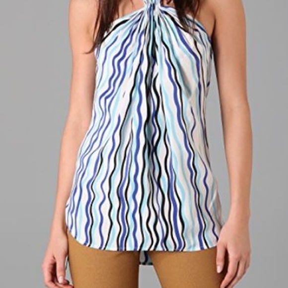 Diane Von Furstenberg Tops - Diane von Furstenberg Alyssa Top in Tigris Blue